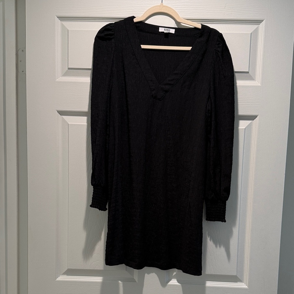 Elegant Black V-Neck Dress